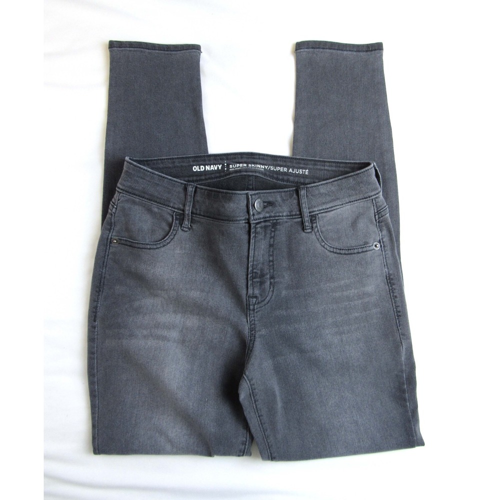 Old Navy Jeans Super Skinny Mid Rise Gray Women's Size 2